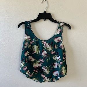 Topshop floral cropped top